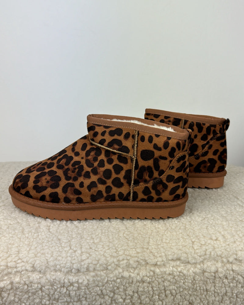 Stiefeletten mit LEOPARD-Fellfutter