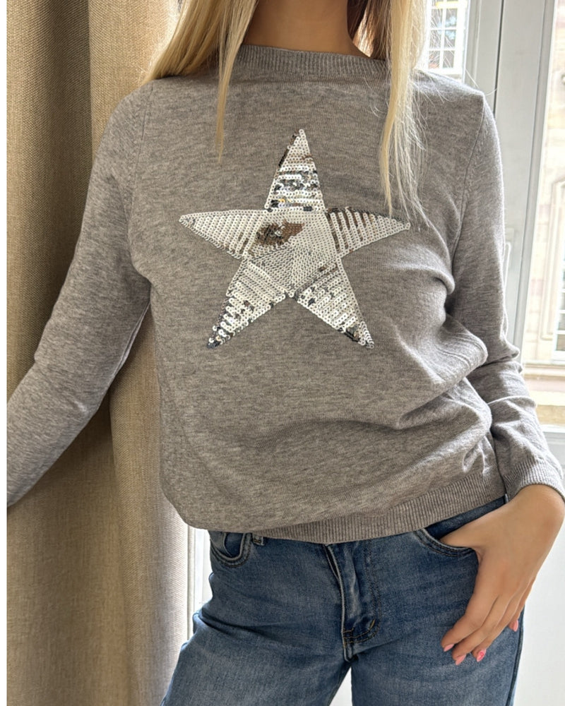 Pull Etoile argent